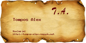 Tompos Alex névjegykártya